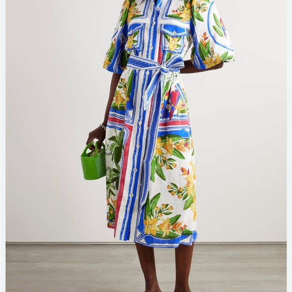 Farm Rio Floral Parrot Print Maxi Dress - Picture 3 of 8